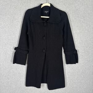 Solo Tu Cardigan Sweater Womens Medium Wool Collar Button Italy Witchy READ